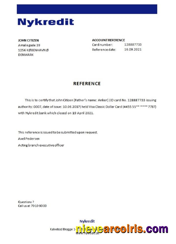 Denmark Nykredit closure reference